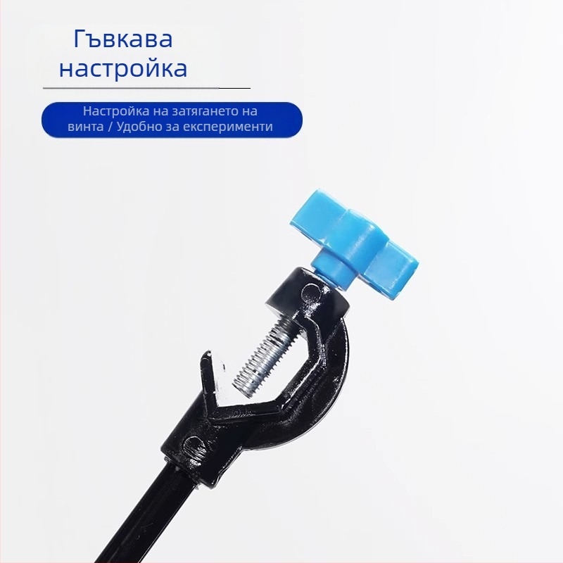 Лабораторен железен статив с пръстен държач за разделителни воронки и поддръжка на нагряваща пръчка за колби