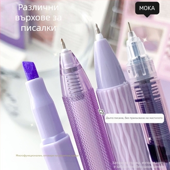 Гел писалка с пластмасов корпус, стоманен връх, неизтриваща