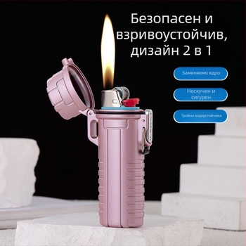 4-пакет водоустойчив калъф за цигари и капак за запалка, съвместим с Bic J6, пластмасов, възможност за персонализиране, печат на лого