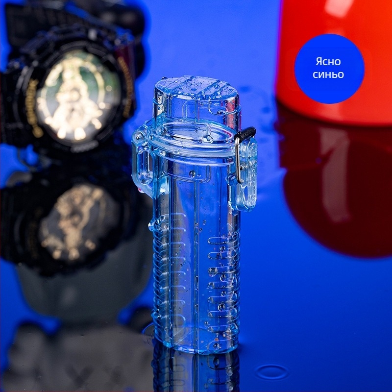 4-пакет водоустойчив калъф за цигари и капак за запалка, съвместим с Bic J6, пластмасов, възможност за персонализиране, печат на лого