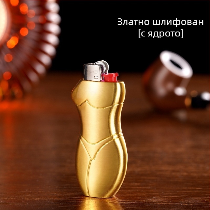 909-J5 Yafeng метална сплав корпус за запалка, човекообразен творчески дизайн, възможност за печат на лого, персонализация, опаковка 500 бр.