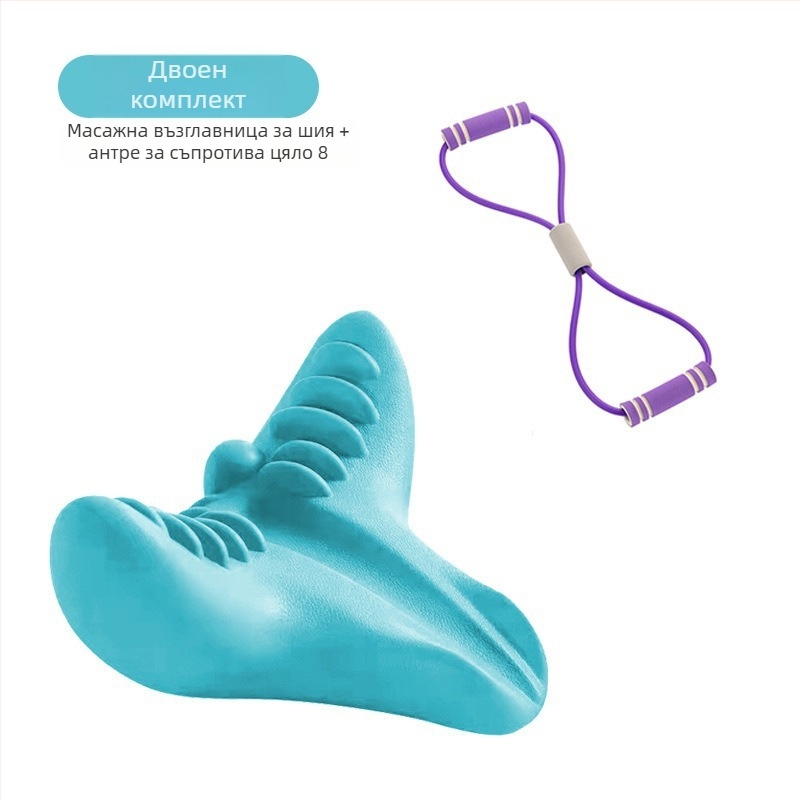 Edripin възглавничка за шийния отдел на гръбначния стълб – PU материал, D-пяна, шийна възглавничка, масаж и разтягане на врата с акупресия, портативна за домашна употреба