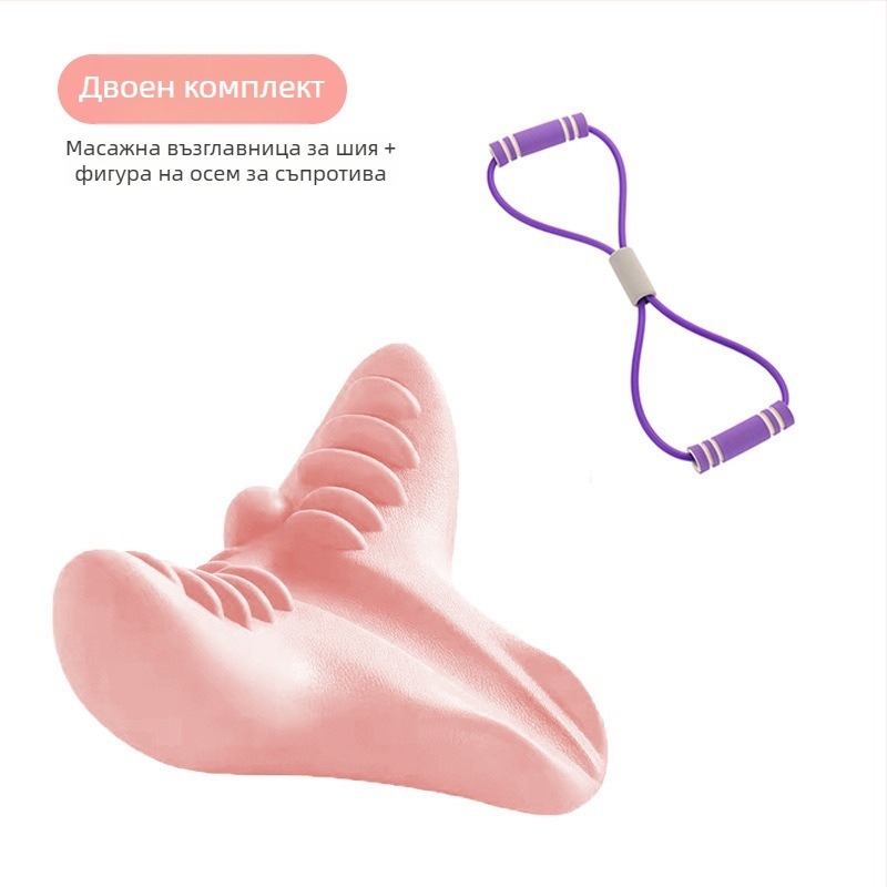 Edripin възглавничка за шийния отдел на гръбначния стълб – PU материал, D-пяна, шийна възглавничка, масаж и разтягане на врата с акупресия, портативна за домашна употреба