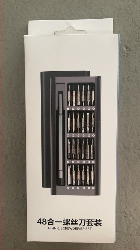 24-в-1 магнитен прецизен комплект отвертки – битове от S2 инструментална стомана, кръстовидни глави, за мобилни телефони, компютри и очила, тегло 282 г