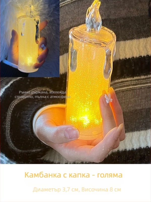 LED бездимна свещ за романтични предложения и атмосфера | Смесен соев восък | Марка: Друго