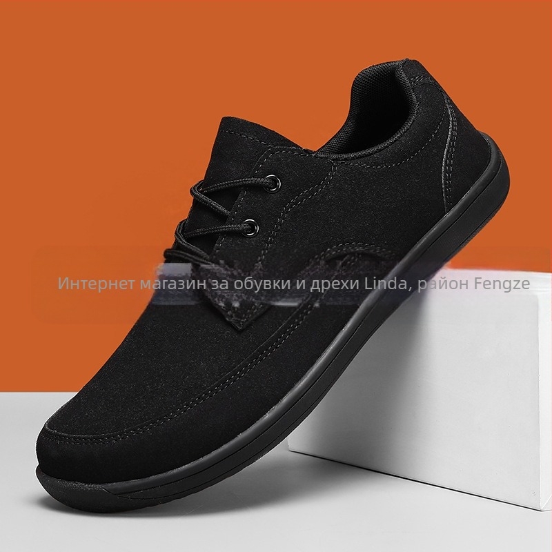 Мъжки спортни обувки за широк крак, мрежеста горна част, предно връзване, barefoot стил, подходящи за пролет, лято и есен