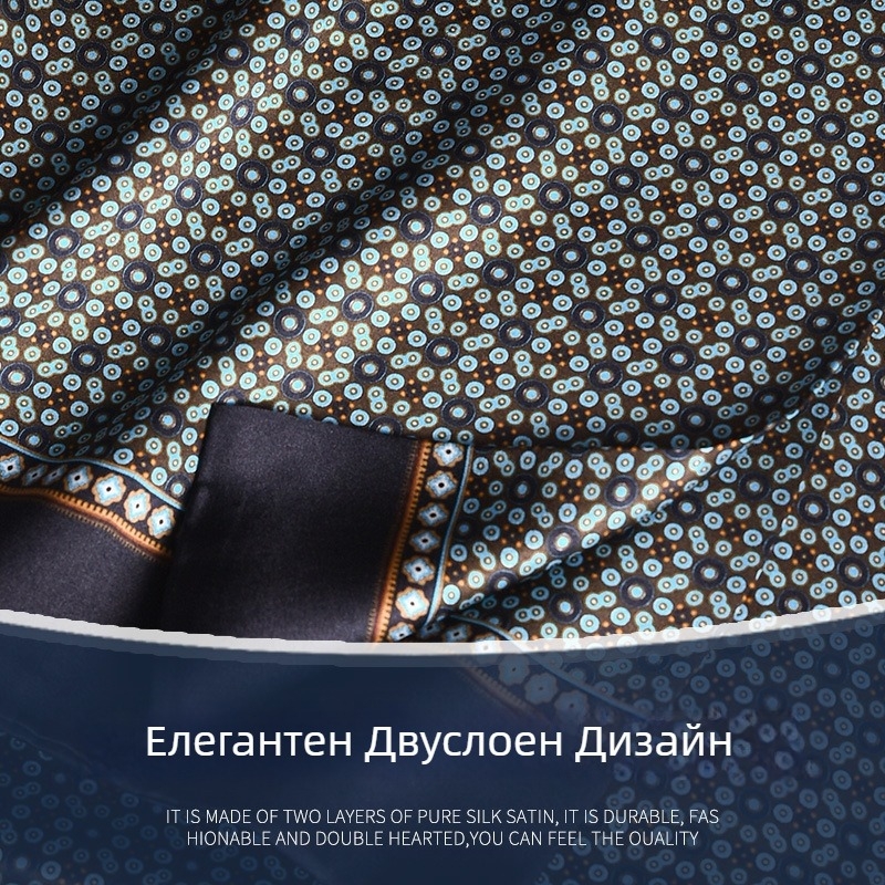 Мъжки шал от мулберийска коприна, дълъг, с проста тъкан, модерен ежедневен стил, пролет 2025