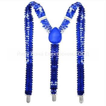 70-те диско унисекс пайетен комплект презрамки – костюм аксесоар, ръчна изработка, плат