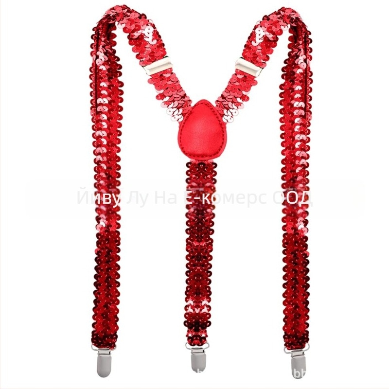 70-те диско унисекс пайетен комплект презрамки – костюм аксесоар, ръчна изработка, плат