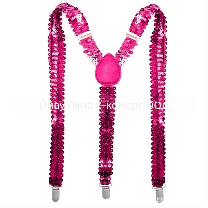 70-те диско унисекс пайетен комплект презрамки – костюм аксесоар, ръчна изработка, плат