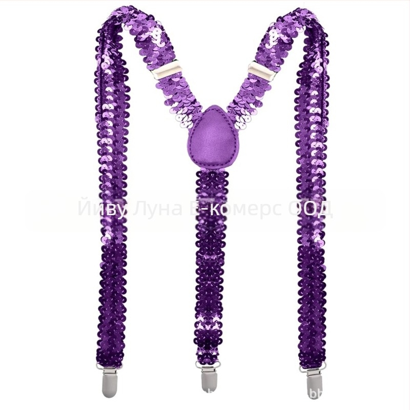 70-те диско унисекс пайетен комплект презрамки – костюм аксесоар, ръчна изработка, плат