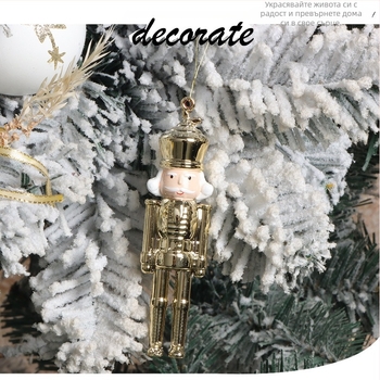 13 части комплект коледни висящи украси за елха; материал: пластмаса; покритие: електроплатиран боядисан финиш; стил: карикатура, модерен минимализъм, лукс; подходящ за украса на коледно дърво