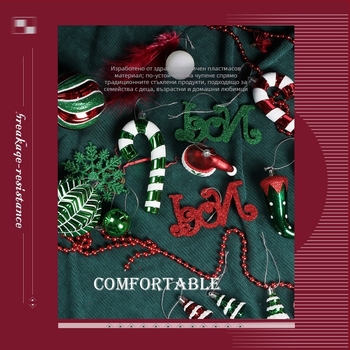 Коледни елхови украси – пластмаса, декорации за Коледа, стил: карикатурен, модерен и минималистичен, лек лукс