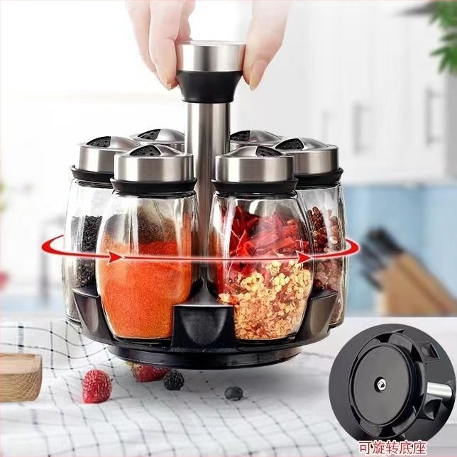 Стъклен комплект съдове за подправки – запечатани влагозащитени буркани за твърди подправки (за барбекю) – Chang Yang Glass