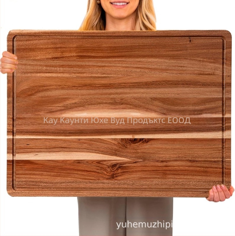 Дъска за сирене и поднос за сервиране, дървена, двустранна, бактериостатична, модерна простота