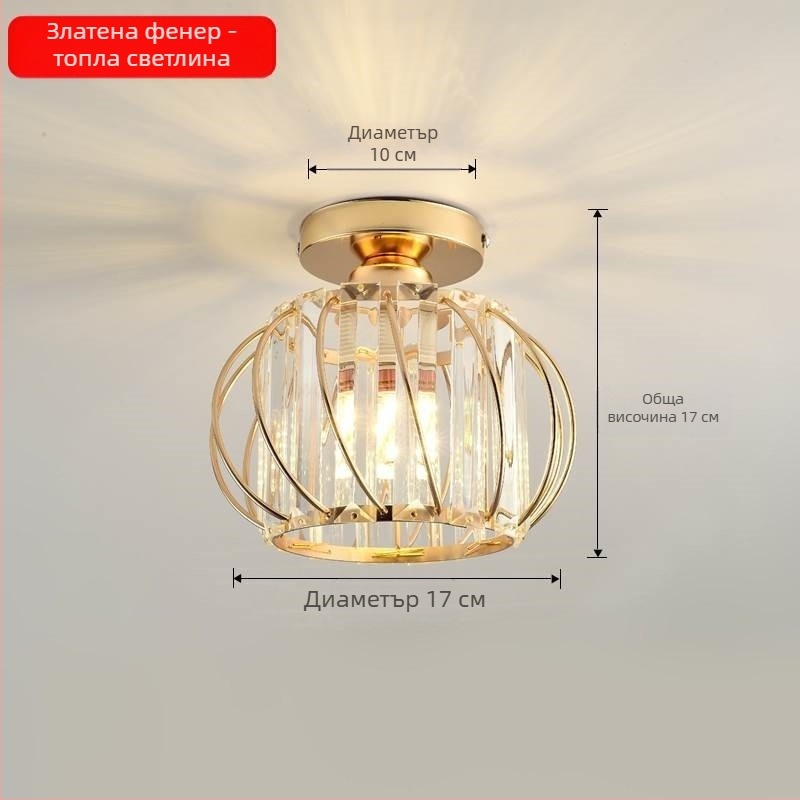 Кристален полилей, мултиглавен, LED осветление, регулируема височина, абажур от желязо, подходящ за антре и балкон, осветителна площ 5–10 м², европейски стил