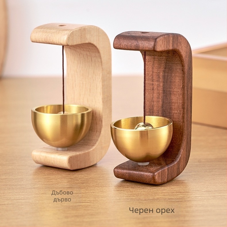 Метален входен звънец‑подвес за врата, вакуумно закрепване, китайски стил