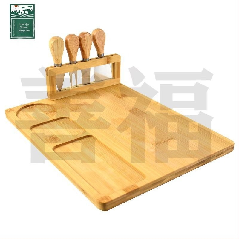 Дървена дъска за рязане с подставка – дървена повърхност, марка Good fortune, против хлъзгане, антибактериална, против мухъл, модерен минималистичен стил