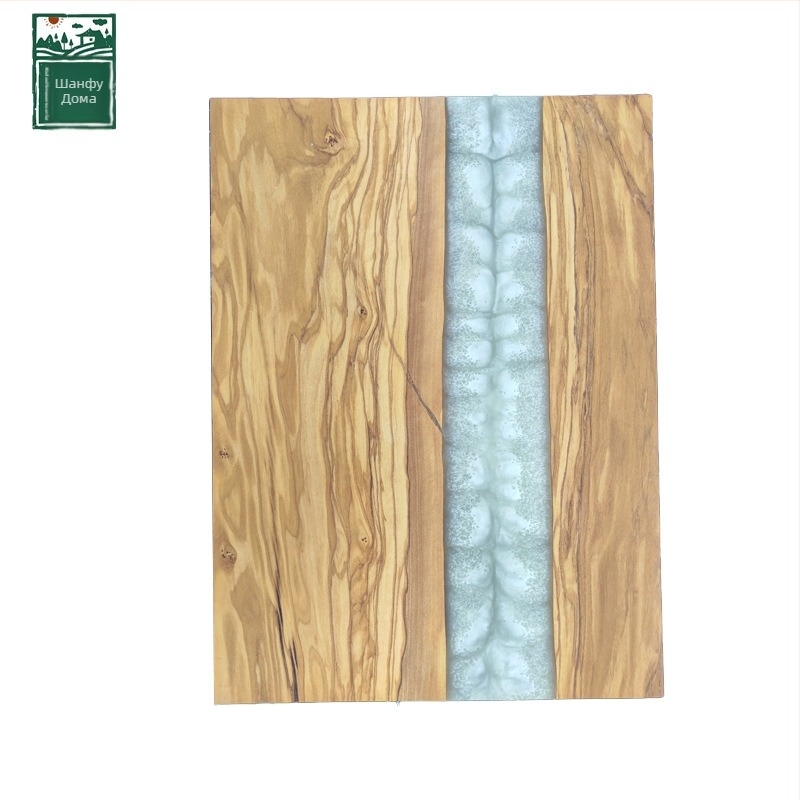 Дървена дъска за рязане с подставка – дървена повърхност, марка Good fortune, против хлъзгане, антибактериална, против мухъл, модерен минималистичен стил