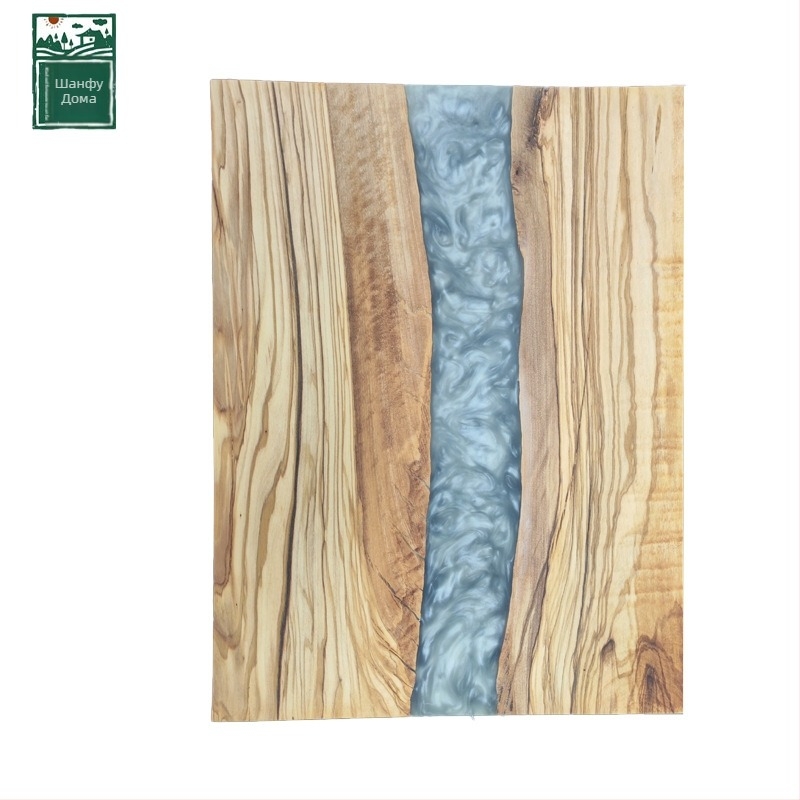 Дървена дъска за рязане с подставка – дървена повърхност, марка Good fortune, против хлъзгане, антибактериална, против мухъл, модерен минималистичен стил