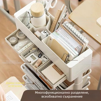 Подвижна поставка за книги до бюрото — пластмасова, модел Desk storage, тегло 5 кг, 1 бр.