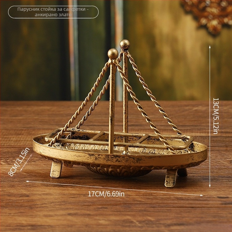 Държач за салфетки - листовиден железен, скандинавски стил, Master gu