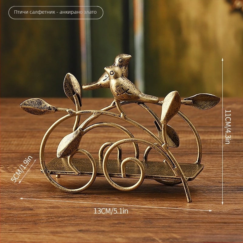 Държач за салфетки - листовиден железен, скандинавски стил, Master gu