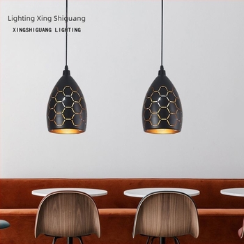 Железен полилей, ретро индустриален стил, LED осветление, 220V, обхват 10–15㎡