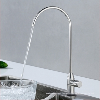 Кухненски кран от неръждаема стомана с керамичен клапан, модел 2P/4P, вертикален монтаж, повърхност с четка, номинално налягане 0.9