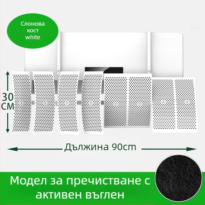 Стенно монтиран дефлектор за въздушния поток на климатик, ABS, универсално управление на посоката на въздуха, за спалнята
