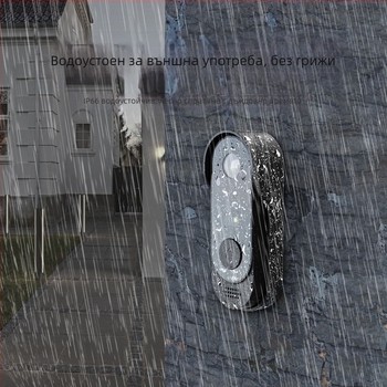 X8 водоустойчиво видео звънец за врата с вътрешен екран, без нужда от сдвояване, домашен охранителен видеодомофон с нощно виждане, USB 5V