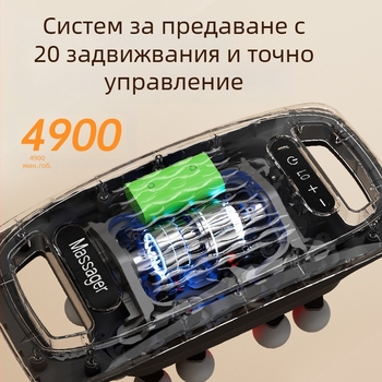 Зареждащ се мултиглав масажор за мускулна релаксация, за талия и гръб, висока честота на вибрациите, 6+ глави, вградена батерия 2000–4000 mAh, 1–3 ч работа, нисък шум