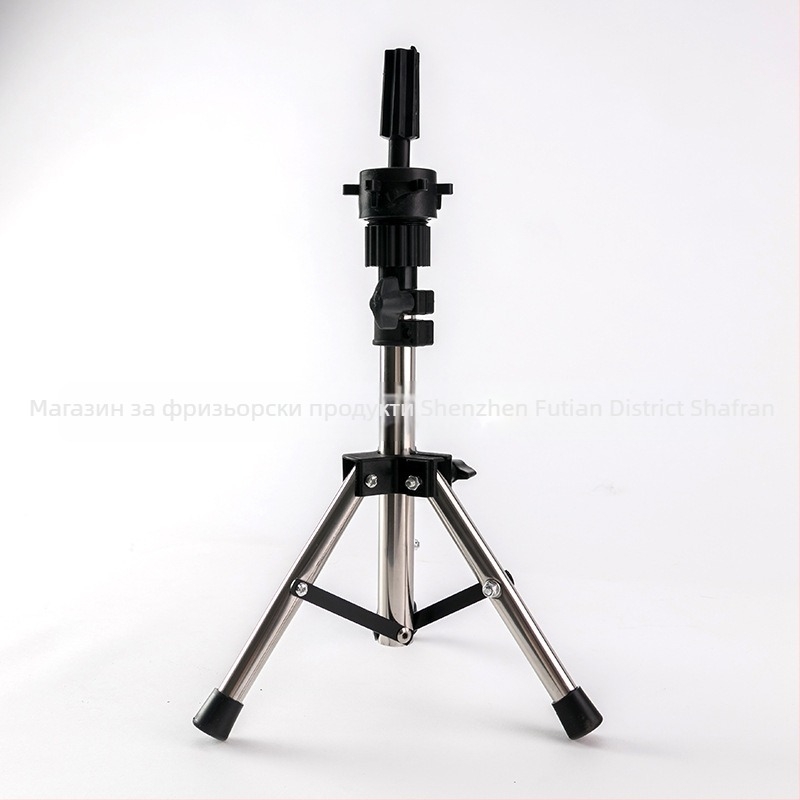 Фризьорска учебна глава-стойка с триъгълна скоба, стоманена конструкция, модел D002, подова опора