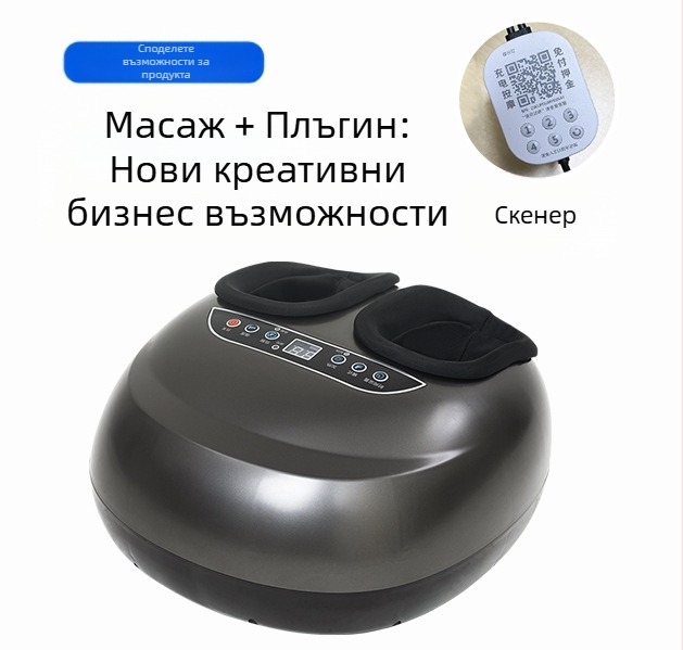 Масажор за врата и тяло с 6+ глави, ябълковидна форма, зони на приложение: врата, гръб, талия, ханш и крака, 3-ри режим, механичен масаж