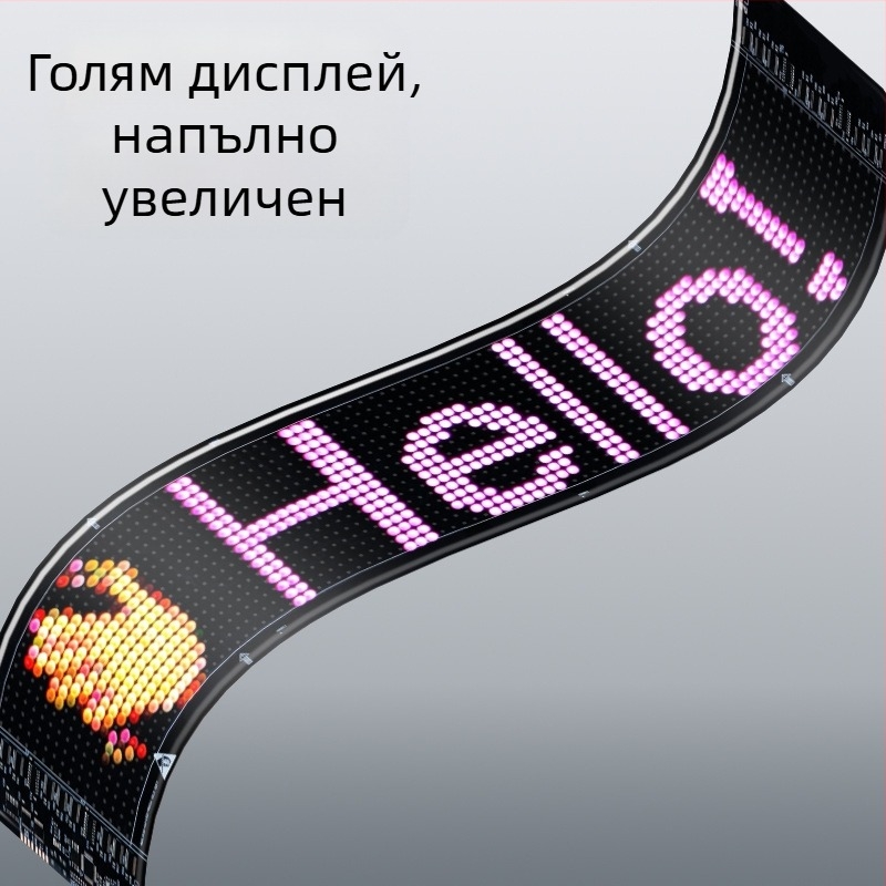 Автомобилен LED пикселен мек екран светлина, PU+FPCB, 2W, 5V, 12A, универсална съвместимост