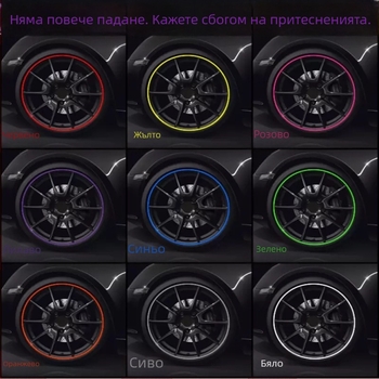 Антиколизиозна лента за джанта - гума, персонализирана обработка, модел: джантов стикер, общо приложение