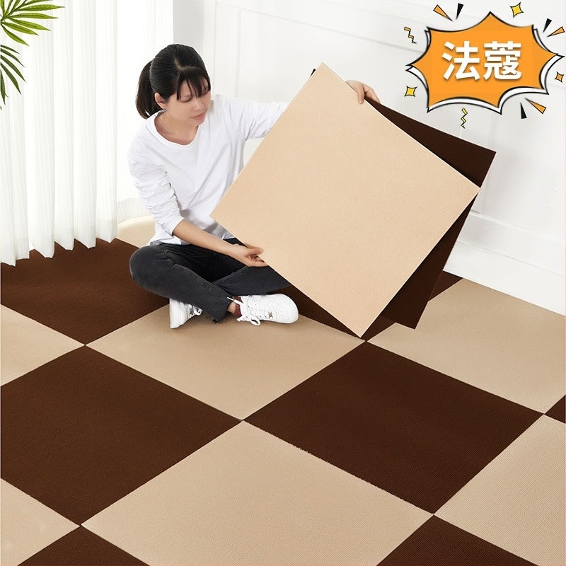 Комерсиален самозалепващ килим за офис и дом, полиестерно влакно, модел на ивици, пасторален стил, машинно тъкана