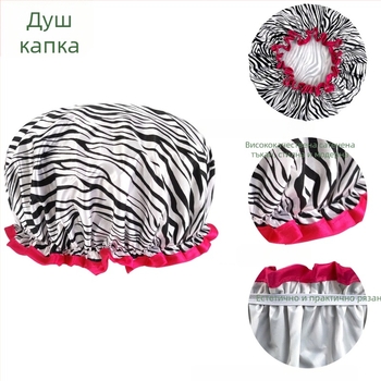PEVA дамска душ-шапка, водоустойчива, двойна конструкция, без лого, възможност за персонализация
