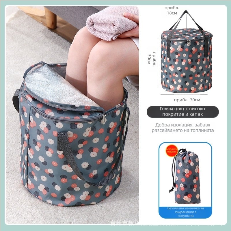 Портативен сгъваем басейн за крака за пътуване — PVC, за потапяне на крака, за възрастни