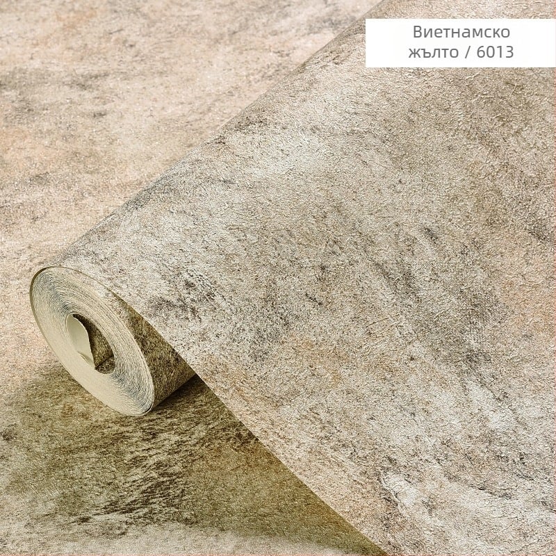 Индустриален стил еднотонен PVC тапет – антистатичен, релефна текстура, водоустойчив