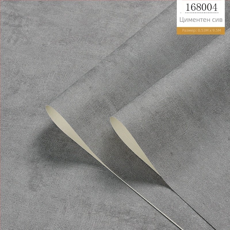 Индустриален стил еднотонен PVC тапет – антистатичен, релефна текстура, водоустойчив