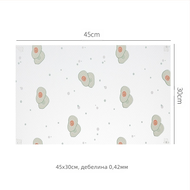 Шкафна подложка EVA с модел на цветя, квадратна форма, водоустойчива и маслоустойчива, модерен стил