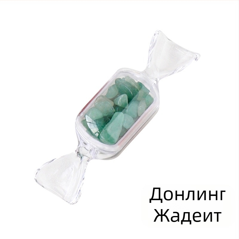 Природен кристален декоративен камък, геометрична форма, модерен минималистичен кристален декор за Коледа