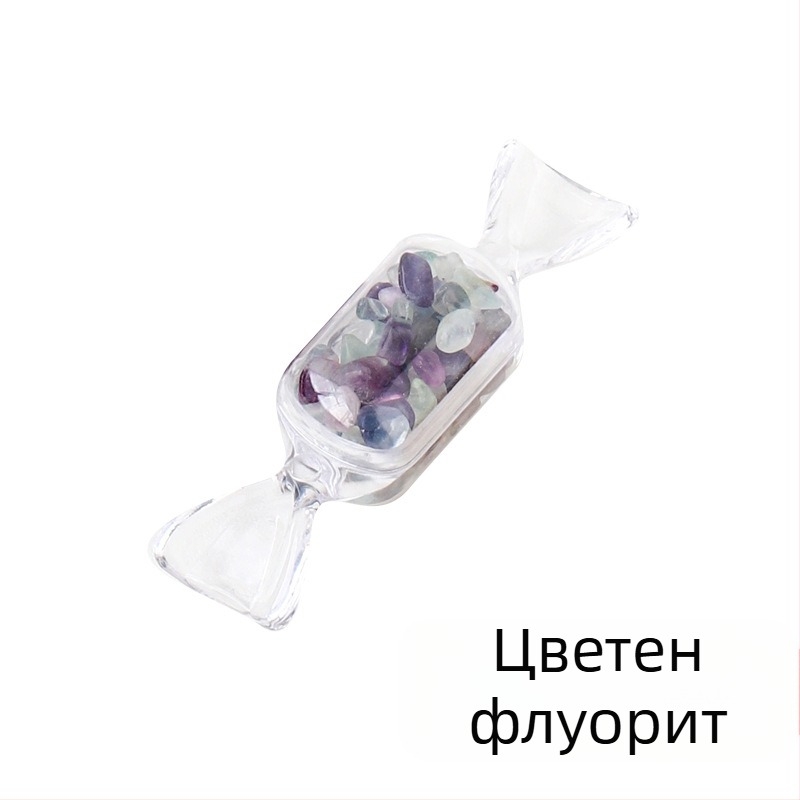 Природен кристален декоративен камък, геометрична форма, модерен минималистичен кристален декор за Коледа