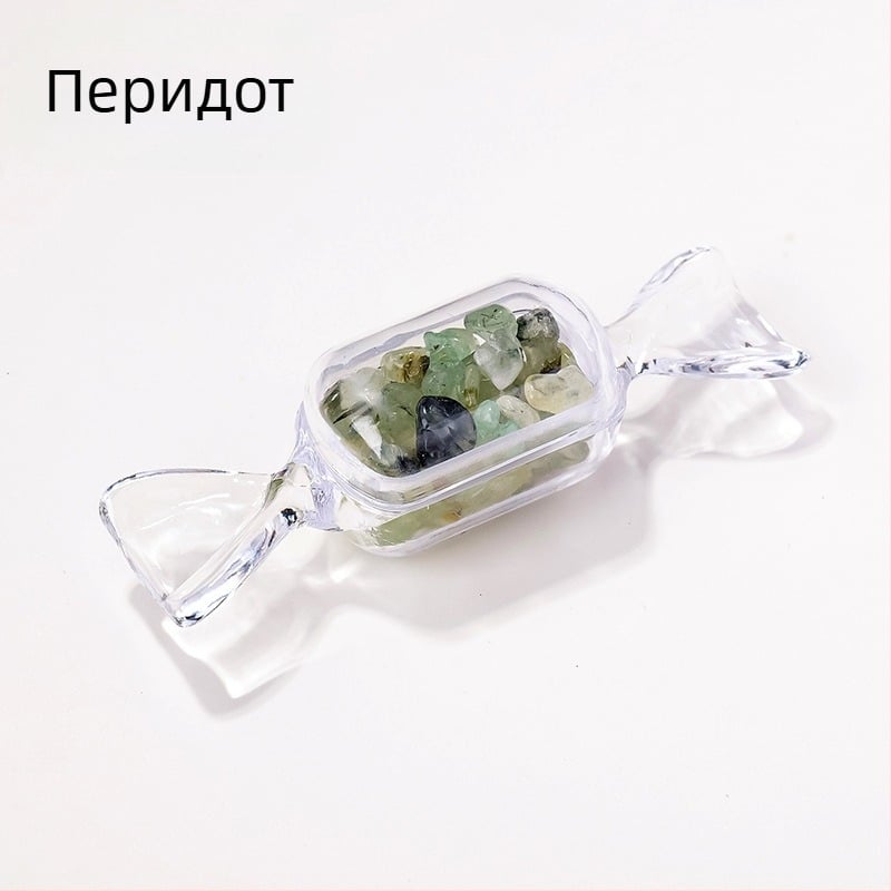 Природен кристален декоративен камък, геометрична форма, модерен минималистичен кристален декор за Коледа