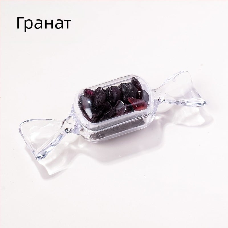 Природен кристален декоративен камък, геометрична форма, модерен минималистичен кристален декор за Коледа