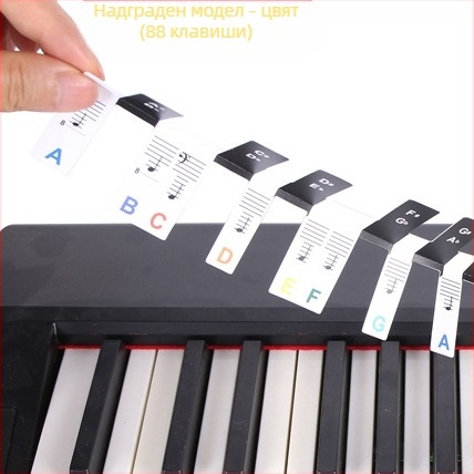 Пиано стикери - модел QT-0918, PVC материал, опаковка: кръгла метална кутия, марка Chuanmei