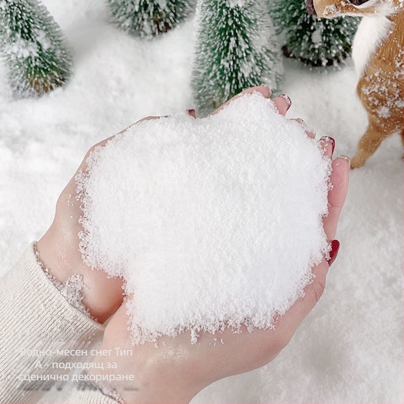Изкуствен сняг и снежинки – симулация за коледна витрина (Материал: Друг; Марка: Без марка; Стил: Друг; Подходящо за Коледа)