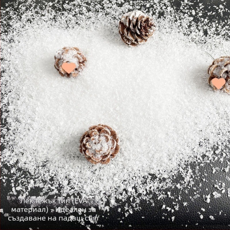 Изкуствен сняг и снежинки – симулация за коледна витрина (Материал: Друг; Марка: Без марка; Стил: Друг; Подходящо за Коледа)