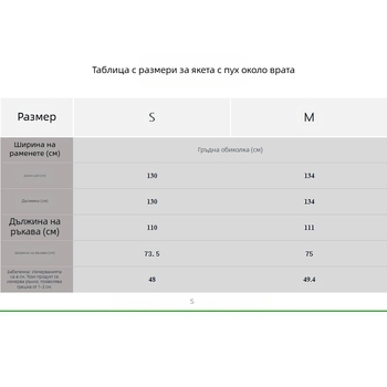 Дамско пухено яке с бял патеши пух (съдържание на пух 51–55%; дебелина: сгъстена; основна материя: спандекс)